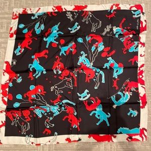 Silk scarf with horse design from Gilles Dufour for Erdos